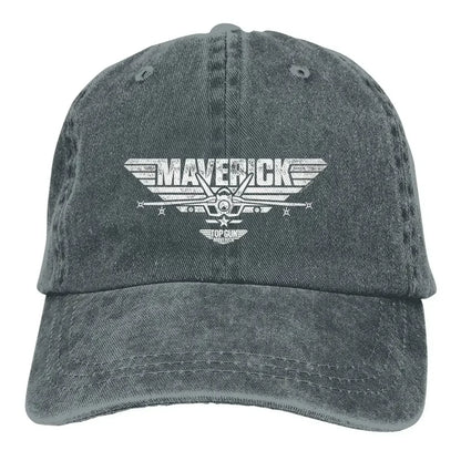 Multicolor Hat Peaked Men Women's Cowboy Cap Top Gun Maverick Centered Jet Logo Baseball Caps Personalized Visor Protect Hats