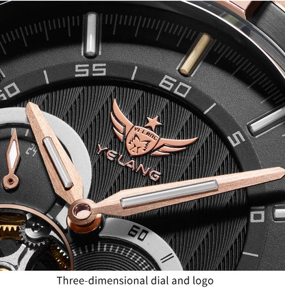 Yelang V1024 Men's Brand Watches 44mm Japan Miyota 82S7 Automatic Mechanical Movement Luminous Men's 100m Waterproof Business Watch