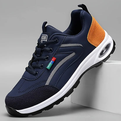 Trendy sportschoenen voor heren, lichtgewicht en ademend, moderne antislipschoenen met suèdedetails, stijlvolle outdoor sneakers voor dagelijks gebruik
