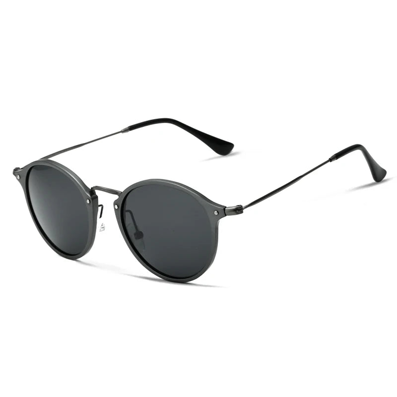 VEITHDIA Men Sunglasses Fashion Round Unisex Sun Glasses Polarized Coating Mirror Sports Driving Male Eyewear For Women 6358