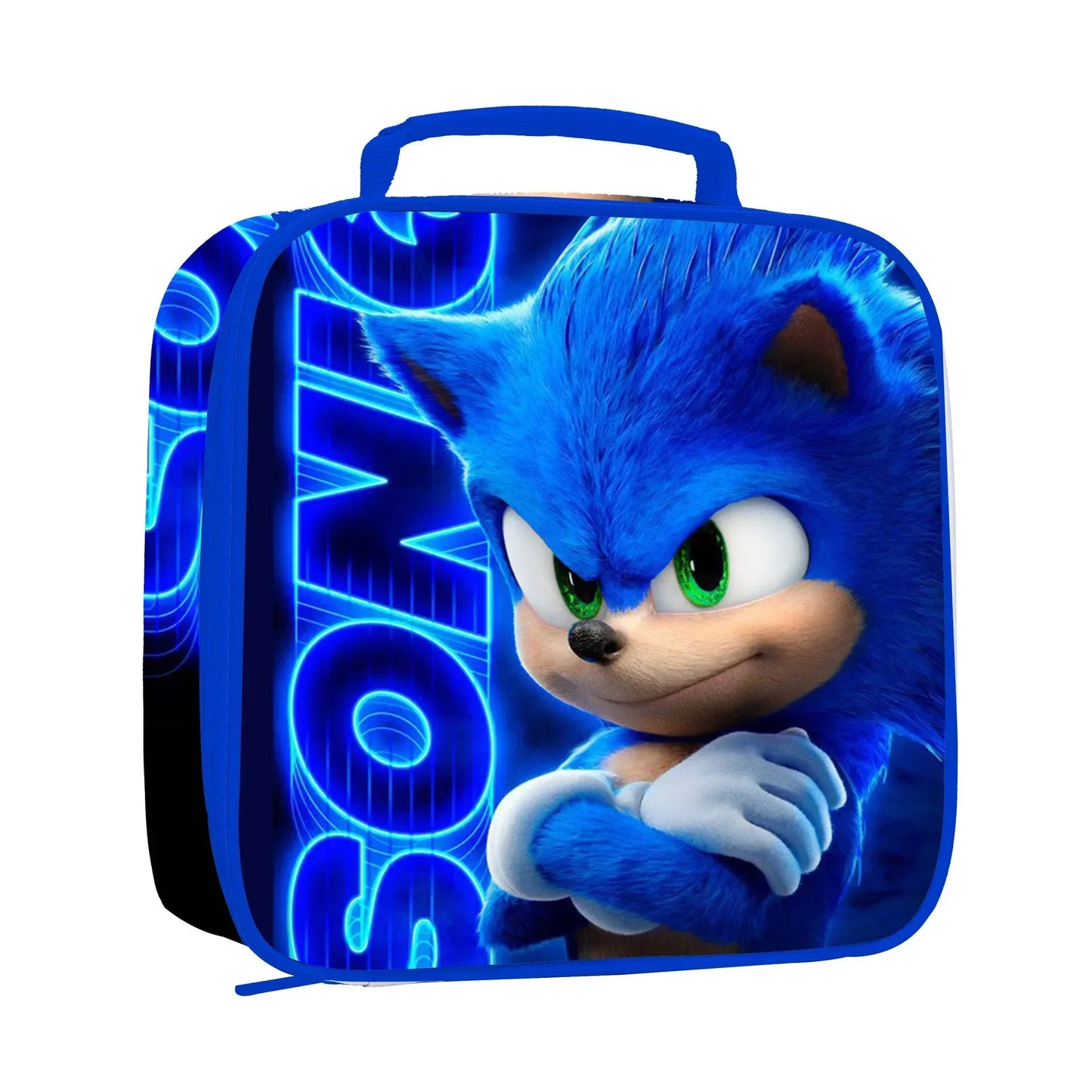 2026 New Arrival Sonic School Bag Lunch Bag Pencil Case Boys Girls Daily Use Book Cartoon Book Bags For Kids Christmas Gift