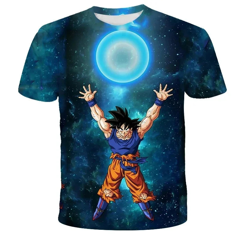 2026 Dragon Ball Z Graphic Print 3D Kids Summer Short Sleeve T-Shirt Top 2025 Hot Selling Cool Super Kids Adult T-Shirt Goku Y2k