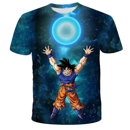 2026 Dragon Ball Z Graphic Print 3D Kids Summer Short Sleeve T-Shirt Top 2025 Hot Selling Cool Super Kids Adult T-Shirt Goku Y2k
