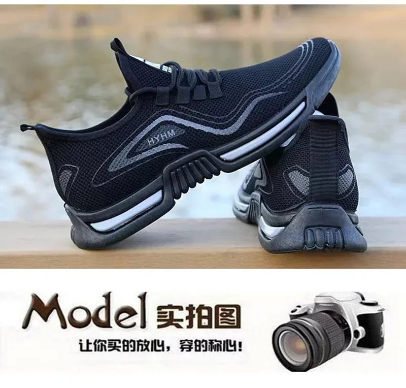Męskie buty typu slip-on, modne trampki, męskie buty sportowe do biegania, oddychające buty na siłownię, do treningu i spacerów, buty do tenisa, antypoślizgowe buty do ćwiczeń