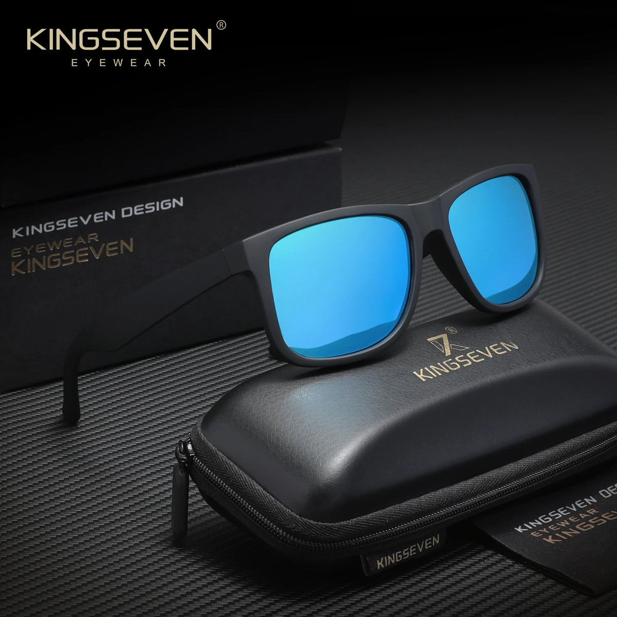 KINGSEVEN Fashion Square polarizované sluneční brýle pro muže a ženy – brýle na řízení, outdoor a cestování, UV400