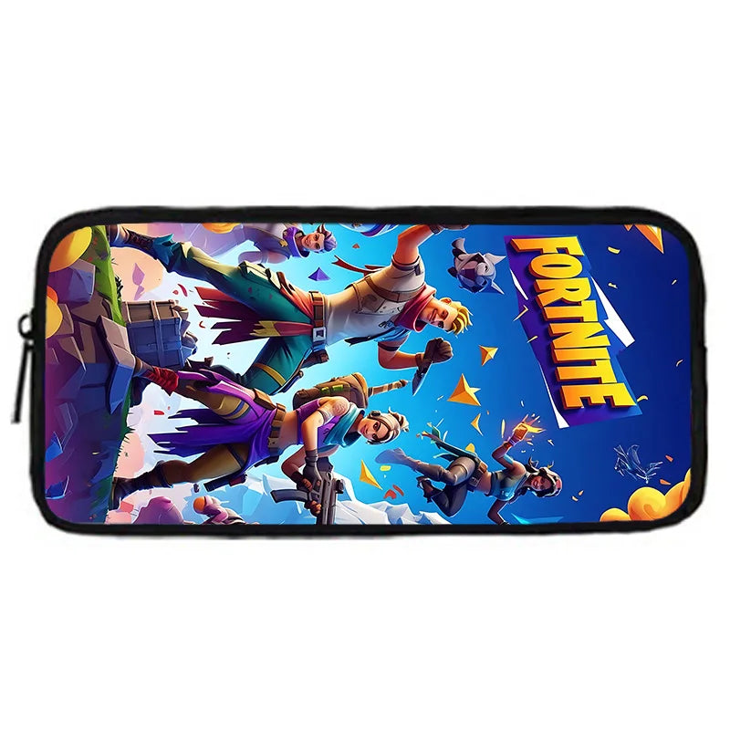 Zaino da scuola per bambini Hot Game con borsa pranzo e astuccio, grande capacità, design F-FortniteS, per ragazzi e ragazze, regalo ideale