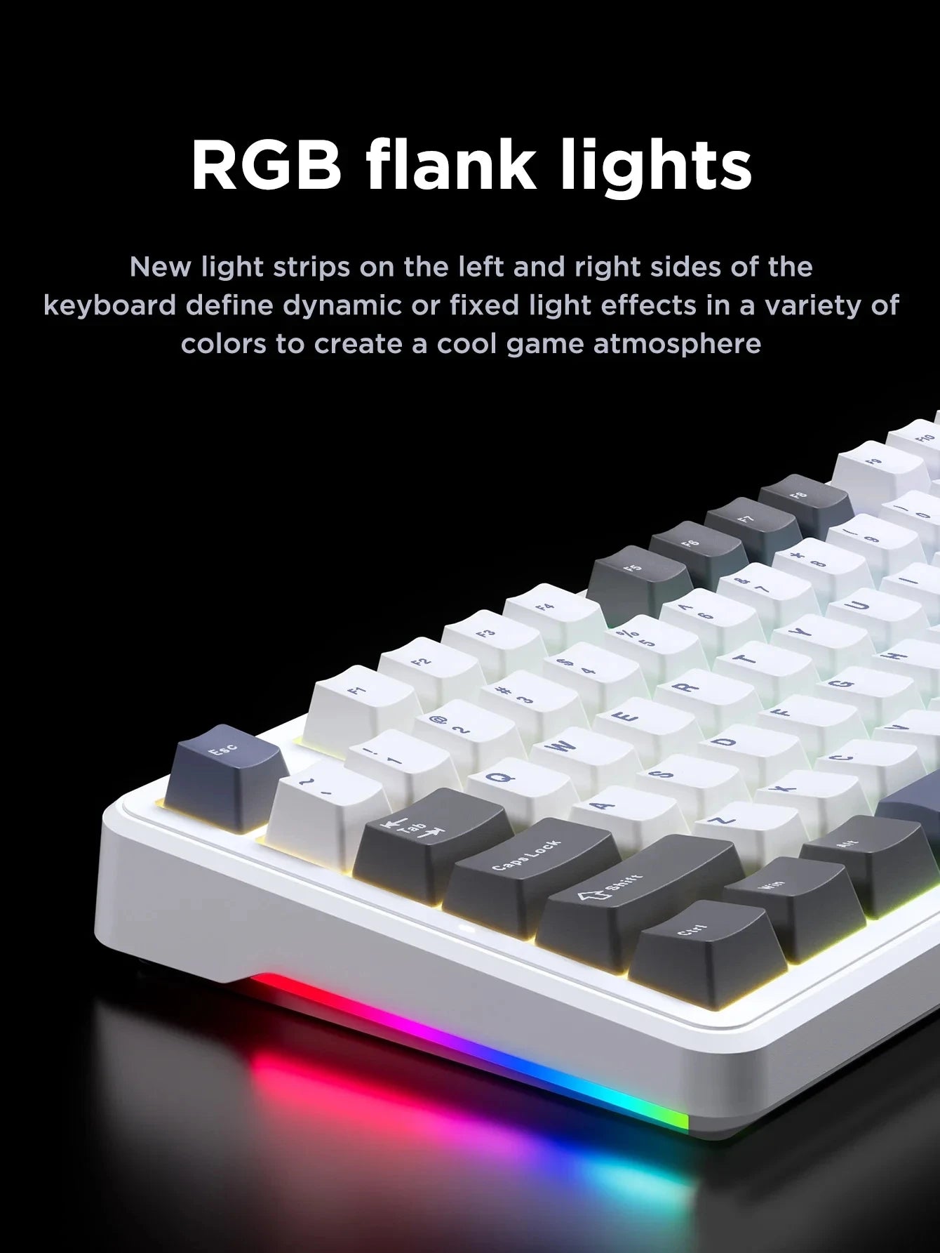 AULA F87 Pro mechanische Tastatur 2.4g/Usb/Bluetooth Tri-Mode Wireless, 87 Tasten, RGB, PBT, Gasket, 5-lagige Schalldämpfung, Full-Key, No Impact