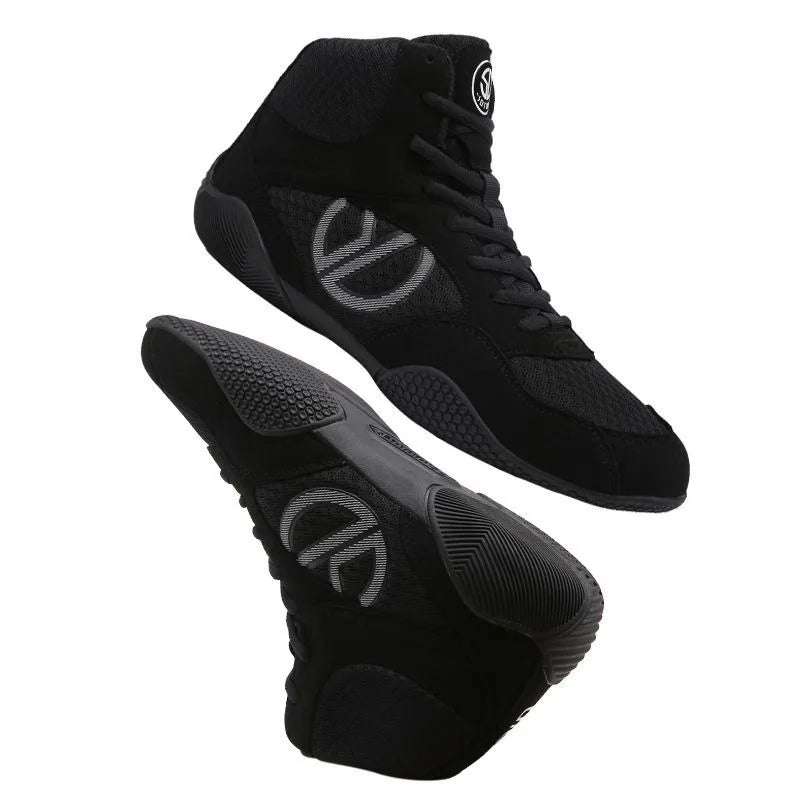 2026 New Trend Wrestling Sneakers Men Breathable Gym Training Shoes Non-Slip Men's Fighting Shoes Mid-Top Boxing Shoes for Men