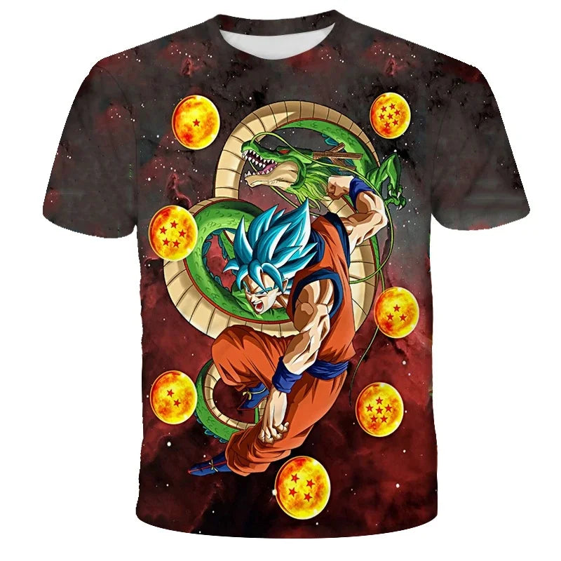 2026  Anime Dragon Ball Son Goku 3D Print Kids T Shirt Summer Fashion Casual T-shirt Boy Girl Unisex Children's Clothing Tshirt