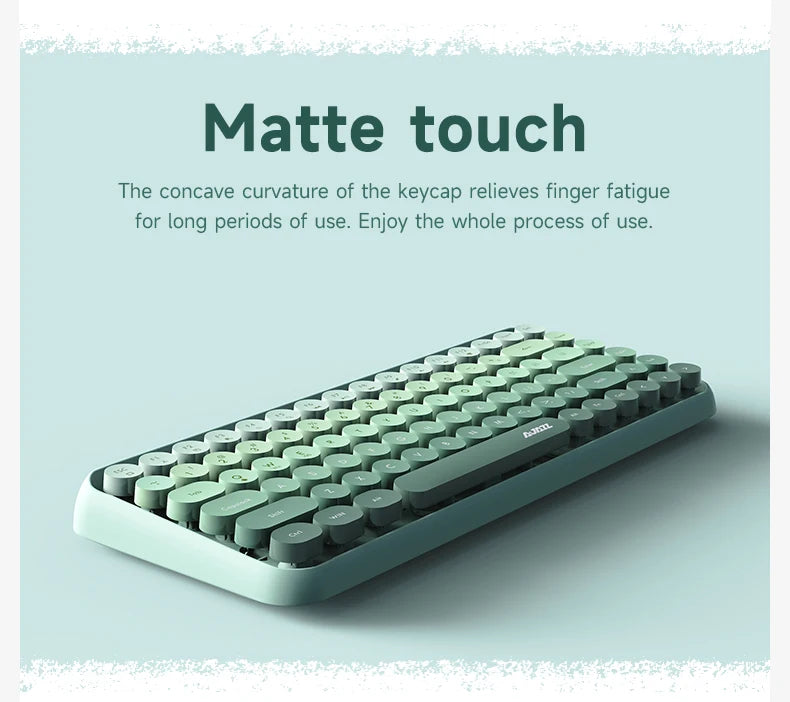 Ajazz 308I kabellose Tastatur mit 18/84 Tasten, runden Tastenkappen, Bluetooth, portable 2.4GHz-Zifferntastatur für Tablet, Laptop und Android