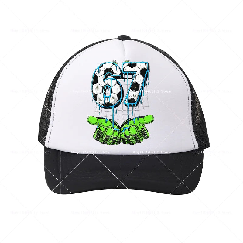 Casquette de baseball Steal A Brainrot 67 Six Seven, motif cartoon/anime, lettres de l'alphabet A à Z, pour garçons et filles, ajustable, sport et mode, couvre-chef pour adulte, cadeau