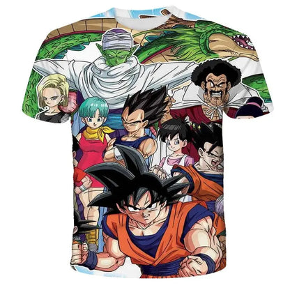 2026 Men's Dragon Ball T-shirt for Adult Summer Short Sleeved Children's Cartoon T-shirt for Boys