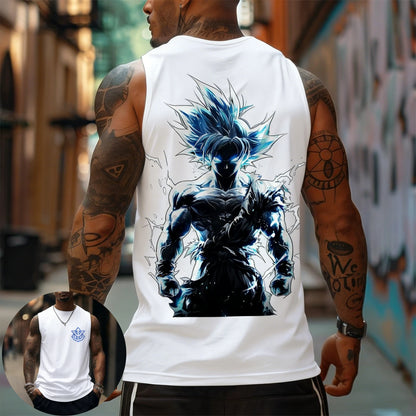Dragon Ball Super Saiyan Sports Vest Men's and Women's Same Summer Fitness Running Street Breathable Sleeveless Top Anime Vest