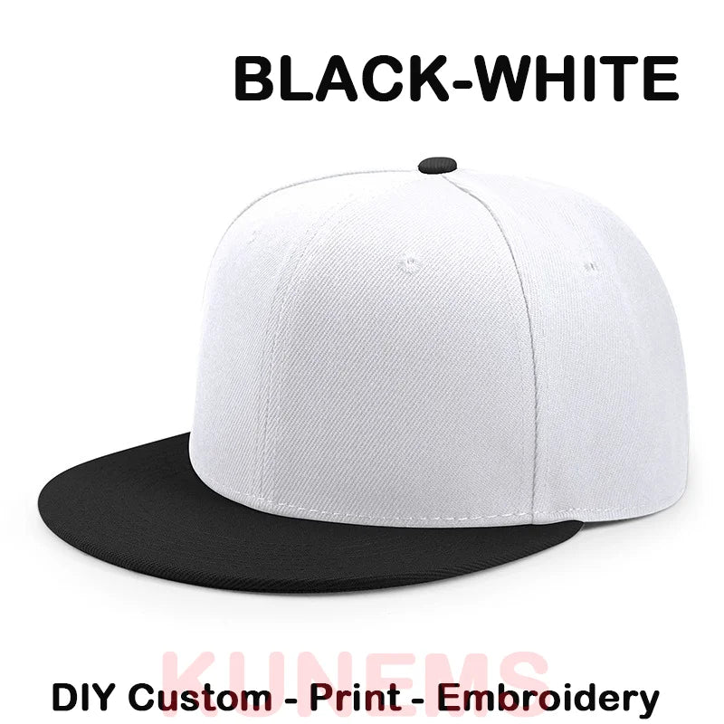Fedoryn Custom Snapback Caps Splice Color Embroidery Hip Hop Cap for Women and Men DIY LOGO Design Print Hats Unisex Wholesale