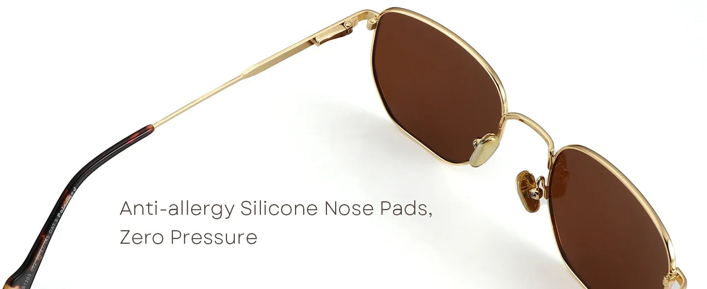 ZENOTTIC Fashion Hexagon Polarized Retro Sunglasses for Men Women-Vintage Metal Frame Design UV Protection Trendy Fashion Shades