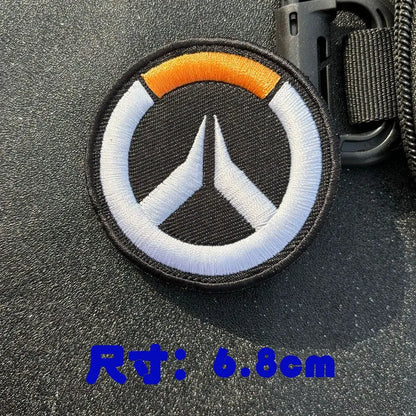 Anime Overwatch DVA -käsivarsimerkki, cosplay-reppumerkki, koristeapplikaatiomerkit vaatteisiin