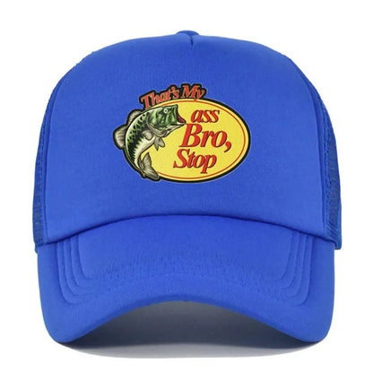 Thats My Ass Bro Stop Snapback Baseball Caps Custom Mesh Cap Men's Trucker Hat Hunting & Fishing Streetwear Dad Hat Dropshipping