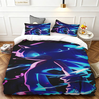 Popular Sonic Cartoon Role Characters Print Bedding Set Duvet Cover Comforter Bed Youth Kids Girl Boys Luxury Birthday Gift soft