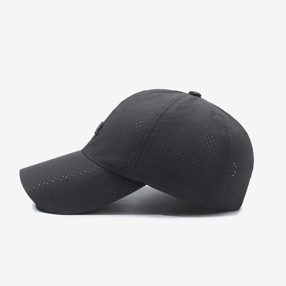 Breathable Perforated Quick-Drying Hat Sun Protection Adjustable Summer Sun Hat Letter R Embroidery Fishing Cycling Hat