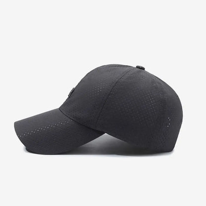 Breathable Perforated Quick-Drying Hat Sun Protection Adjustable Summer Sun Hat Letter R Embroidery Fishing Cycling Hat