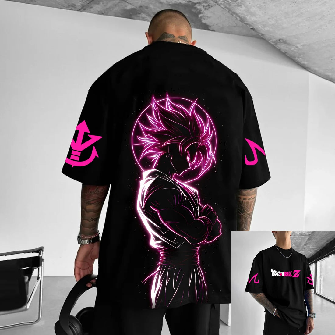 Dragon Ball Z Print Short Sleeve Cotton T-Shirt Son Goku Vegeta Men Women Clothes Harajuku Y2k Tee Vintage Summer Streetwear