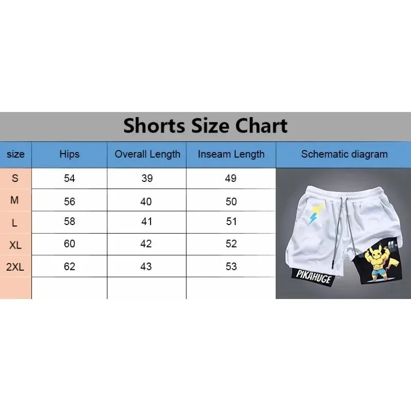 Dragon Ball Hot Blood Anime Peripheral Double-layer Shorts 2025 Men's Comfortable and Breathable Sports Five-point Pants