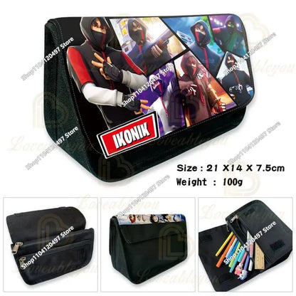 Victory Royale Student Boys Girls Fortnited Capacity Stationery PencilCase Peely Llama Hero Children's Pen Box Kids Teen Bags
