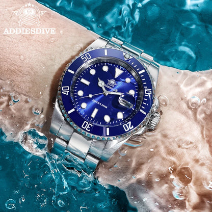 Reloj ADDIESDIVE de acero inoxidable para hombre, estilo business casual europeo y americano, reloj de cuarzo impermeable para deportes al aire libre