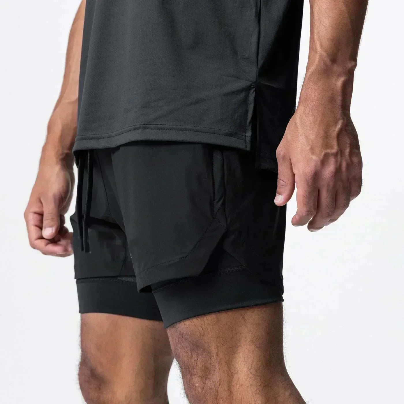 Dragon Ball Summer Men's Double Shorts Vegeta Japanese Anime Fake Two-piece 2-in-1 Fitness Sports Shorts Quick-Drying Y2K Pants