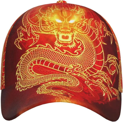 Czapka z daszkiem Dragon Snapback – męskie czapki baseballowe, męskie czapki przeciwsłoneczne, regulowana czapka typu „trucker” dla kobiet i mężczyzn