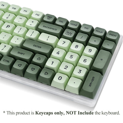 Conjunto de 125 teclas XDA PBT Matcha Green para teclado mecânico de 61/64/68/75/87/98/104/108 teclas, compatível com Cherry/Gateron/Otemu/Kailh