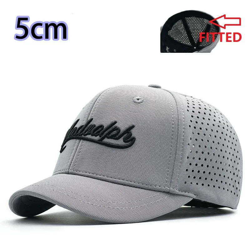 Big Size Closed Back Baseball Caps Mesh Breathable Trucker Caps for Big Heads Men Extra Large Head High Top Sports Cap 60cm 65cm