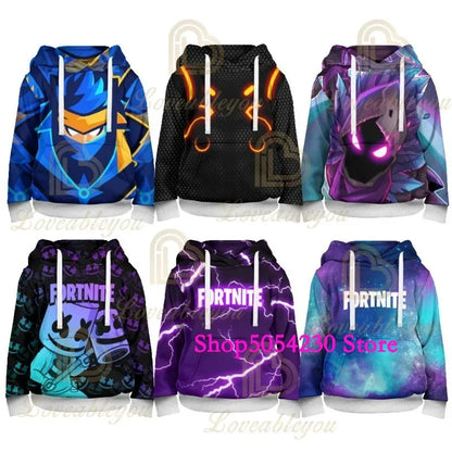 3D printani Fortnite hoodie s lamom Battle Royale, crtani sweatshirt za muškarce i žene, majica s kapuljačom Game Hero za tinejdžere