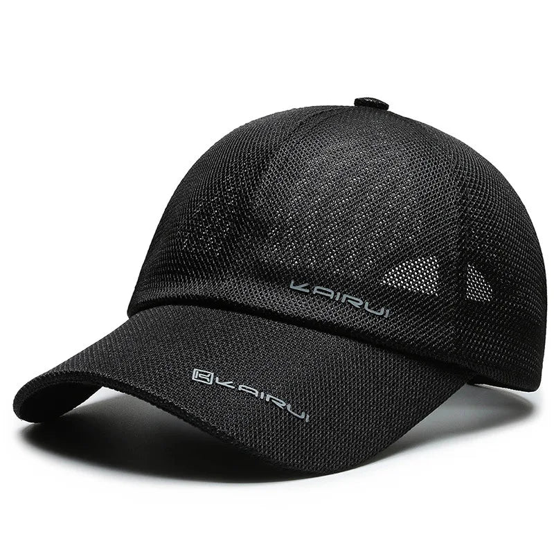 KAIRUI Breathable Full Mesh Hat Men's Trendy Baseball Hat Hip Hop Hat Women's Outdoor Leisure Sports Sunshade Hat Decorative Hat