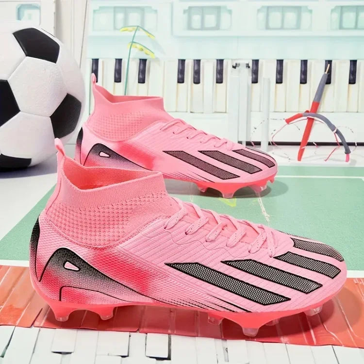 Fotbollsskor för män, New TF, sneakers för konstgräs och turf, ultralätta herrfotbollsskor, bekväma ankelhöga fotbollsskor för futsal och snabbt spel