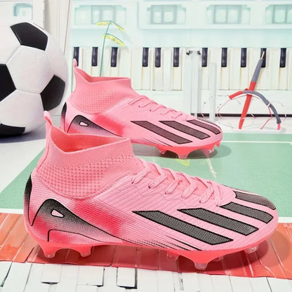 Fotbollsskor för män, New TF, sneakers för konstgräs och turf, ultralätta herrfotbollsskor, bekväma ankelhöga fotbollsskor för futsal och snabbt spel