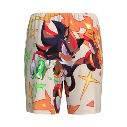 Custom Shadow The Hedgehog Sonic Poster Short Pajama Pants Men Sleepwear Sleep Lounge Bottom Shorts Sleeping Pants