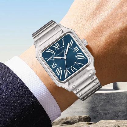 2025 New 34MM Specht & Söhne Quartz Watch Japan VH31 Movement Sapphire Blue Color Ultrathin Stainless Steel Men's Watch