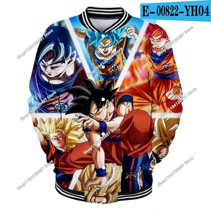Dragon Ball Goku Kid Men Zipper Hoodie Cartoon Japan Style Anime Women Sweatshirt 2025 New Fashion Children Jackets Coat, produit gaming premium Fraquane