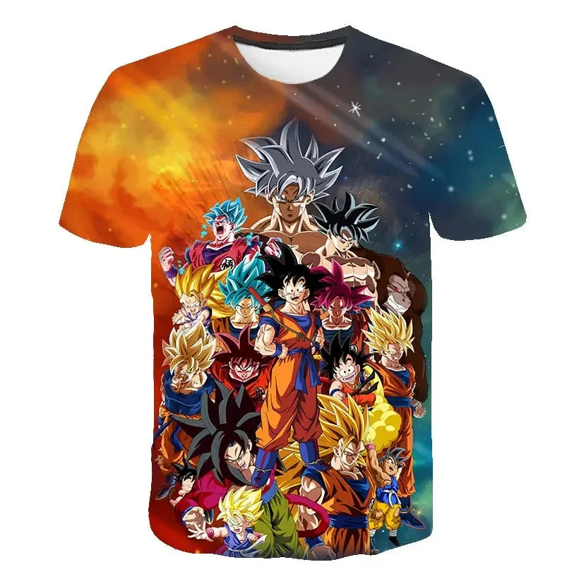2026 Men's T-shirts Dragon Ball Z T-shirt Boys Clothes Children's Clothing Summer Short Sleeve Kids Cartoon Tee Tops Baby Boy