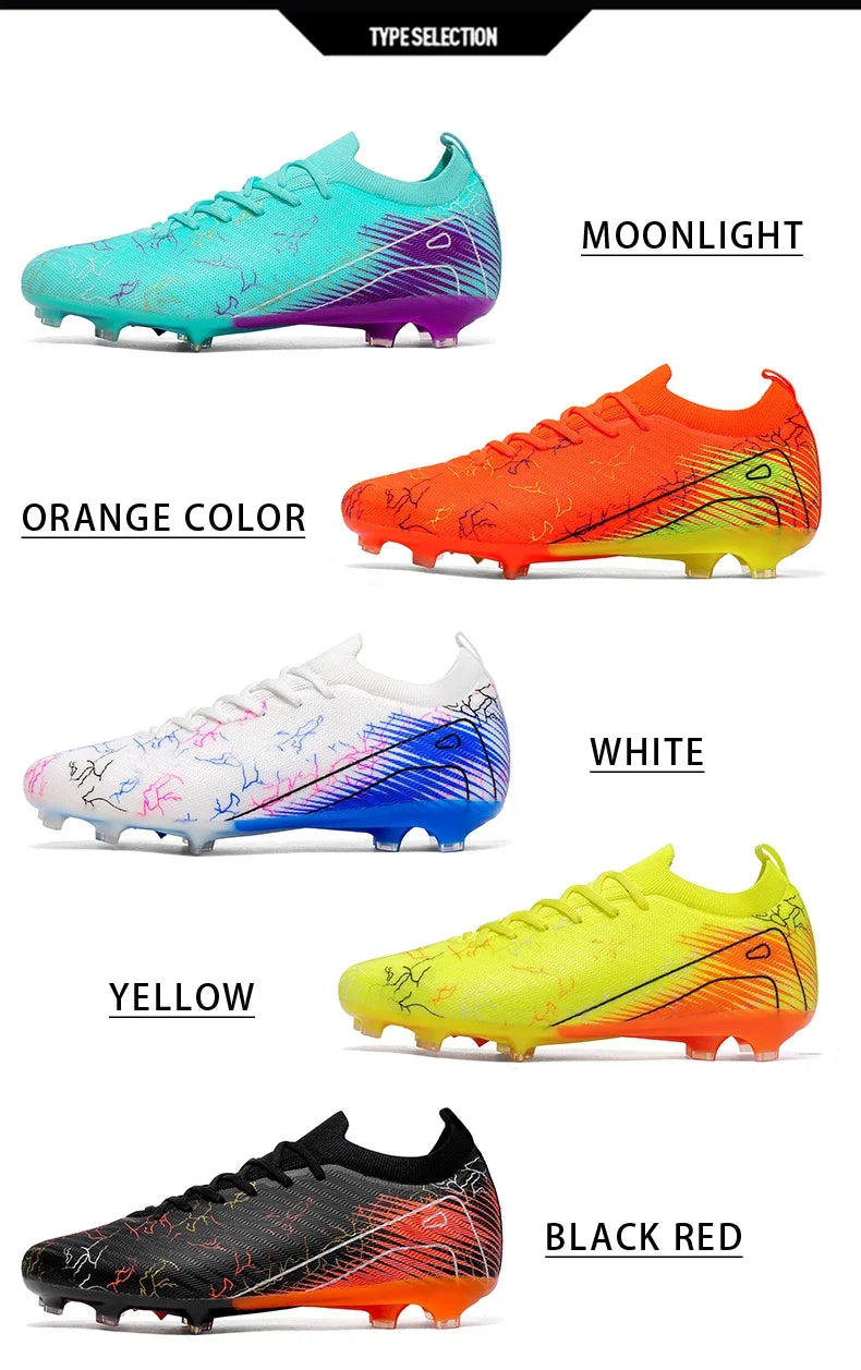 New Men's Football Boots Sneakers FG Soccer Shoes Training Wholesale Top Quality Cleats Non-Slip Drop Shipping Unisex Adult