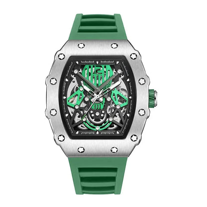 BAOGELA Richard Automatic Mechanical Watch for Men Wrist Watch Luxury Watches with Free Shipping Rubber Strap Reloj Hombre