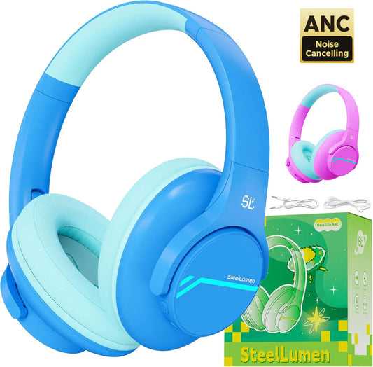 ANC casque antibruit pour enfants casque Bluetooth sans fil Volume sûr casque limité avec micro pour les voyages scolaires