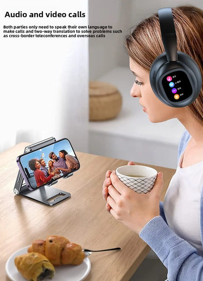 Auriculares HYUNDAI X1PRO inalámbricos Bluetooth 6.0 con traducción por IA – Más de 100 idiomas, control táctil, pantalla LED y cancelación de ruido