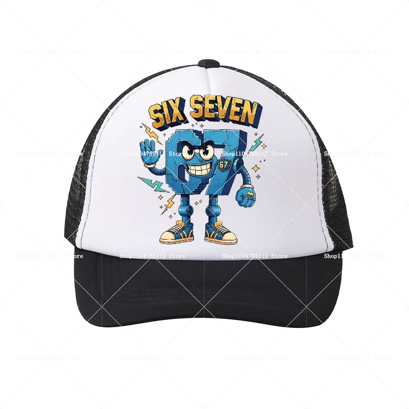 Casquette de baseball Steal A Brainrot 67 Six Seven, motif cartoon/anime, lettres de l'alphabet A à Z, pour garçons et filles, ajustable, sport et mode, couvre-chef pour adulte, cadeau