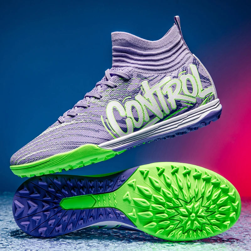 Nouveaux hommes bottes de Football crampons baskets haut de gamme chaussures de Football de haute qualité antidérapant Futsal herbe Match intérieur vente chaude FG/TF