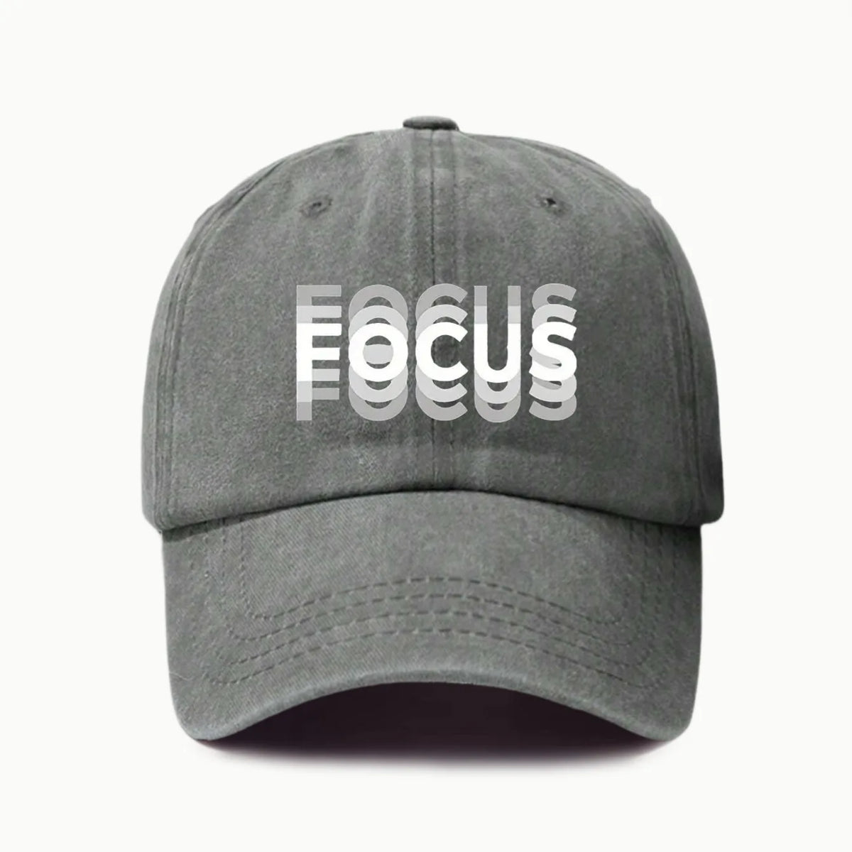 „FOCUS“ spausdinta, išplauta medvilnė, reguliuojama klasikinio stiliaus beisbolo kepurė, sportinė „duckbill“ kepurė vyrams ir moterims