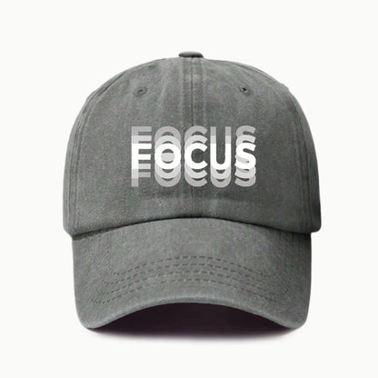 „FOCUS“ spausdinta, išplauta medvilnė, reguliuojama klasikinio stiliaus beisbolo kepurė, sportinė „duckbill“ kepurė vyrams ir moterims