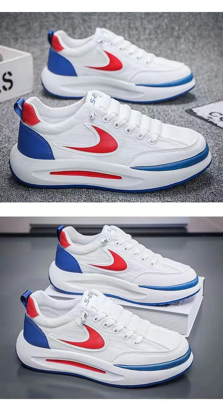 Comfortable Breathable Mesh Sports Shoes, Men's Casual Style, Lightweight Versatile Plain Color, Spring Summer Autumn Seasonal Wear