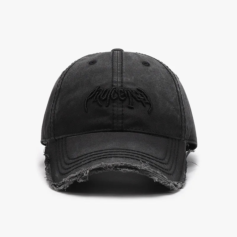 Casquette de baseball pour homme à broderie en 3D, en tissu souple, à bords irréguliers, style européen et américain, polyvalente et ajustable